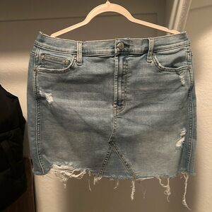 Arizona Jean Company Light Blue Distressed Mini Skirt